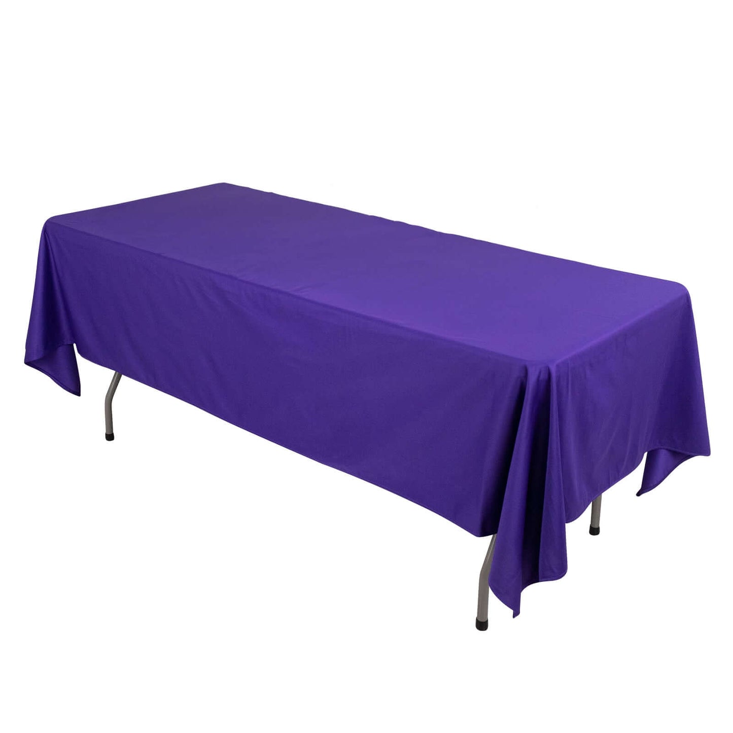 Premium Scuba Rectangular 60"x102" Tablecloth Purple - Wrinkle Free & Stain Resistant Table Cover - Pro Linens