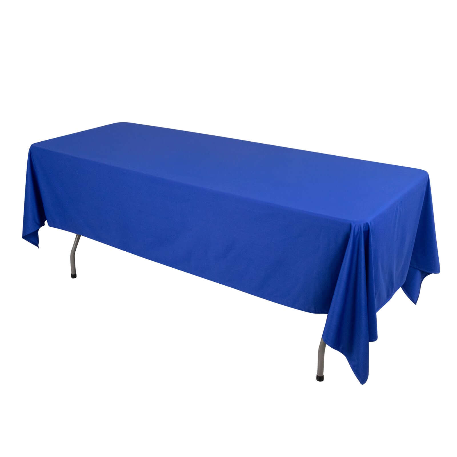 Premium Scuba Rectangular 60"x102" Tablecloth Royal Blue - Wrinkle Free & Stain Resistant Table Cover - Pro Linens