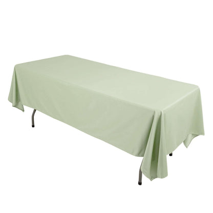 Premium Scuba Rectangular 60"x102" Tablecloth Sage Green - Wrinkle Free & Stain Resistant Table Cover - Pro Linens