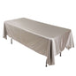 Premium Scuba Rectangular 60"x102" Tablecloth Shimmering Silver - Wrinkle Free & Stain Resistant Table Cover - Pro Linens