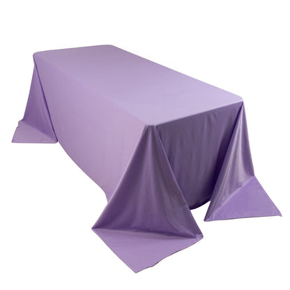 Premium Scuba Rectangular 90"x132" Tablecloth Lavender Lilac - Wrinkle Free, Stain Resistant & Seamless Table Cover - Pro Linens