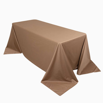 Premium Scuba Rectangular 90"x132" Tablecloth Nude - Wrinkle Free, Stain Resistant & Seamless Table Cover - Pro Linens