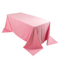 Premium Scuba Rectangular 90"x132" Tablecloth Pink - Wrinkle Free, Stain Resistant & Seamless Table Cover - Pro Linens