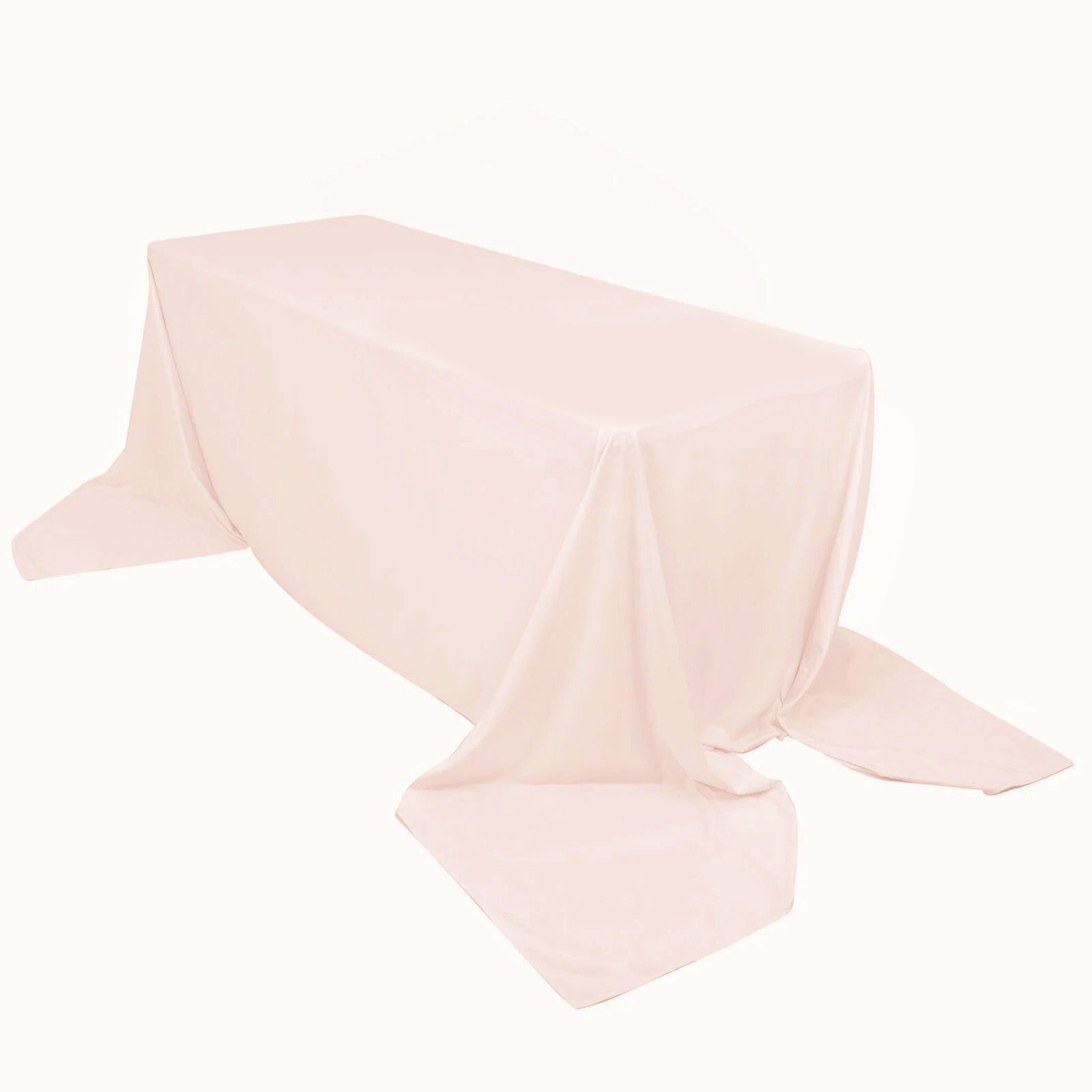 Premium Scuba Rectangular 90"x156" Tablecloth Blush - Wrinkle Free, Stain Resistant & Seamless Table Cover - Pro Linens