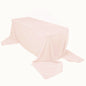 Premium Scuba Rectangular 90"x156" Tablecloth Blush - Wrinkle Free, Stain Resistant & Seamless Table Cover - Pro Linens