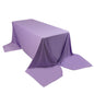 Premium Scuba Rectangular 90"x156" Tablecloth Lavender Lilac - Wrinkle Free, Stain Resistant & Seamless Table Cover - Pro Linens