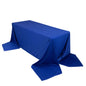 Premium Scuba Rectangular 90"x156" Tablecloth Royal Blue - Wrinkle Free, Stain Resistant & Seamless Table Cover - Pro Linens