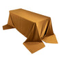 Premium Scuba Rectangular 90"x156" Tablecloth Shimmering Gold - Wrinkle Free & Stain Resistant Seamless Table Cover for Weddings and Parties - Pro Linens