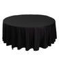 Premium Scuba Round 108" Tablecloth Black - Wrinkle Free & Stain Resistant Table Cover for Exquisite Events Pro Linens