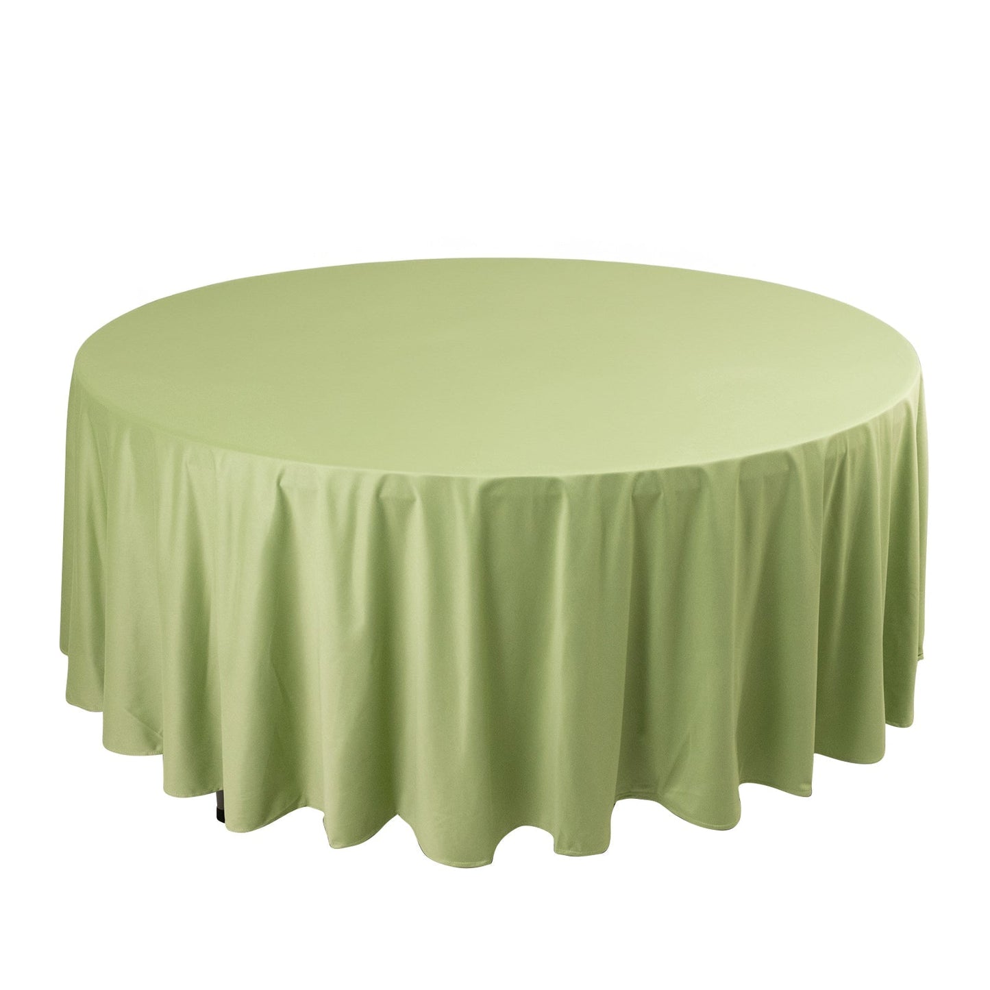 Premium Scuba Round 108" Tablecloth Sage Green - Wrinkle Free & Stain Resistant Table Cover Pro Linens