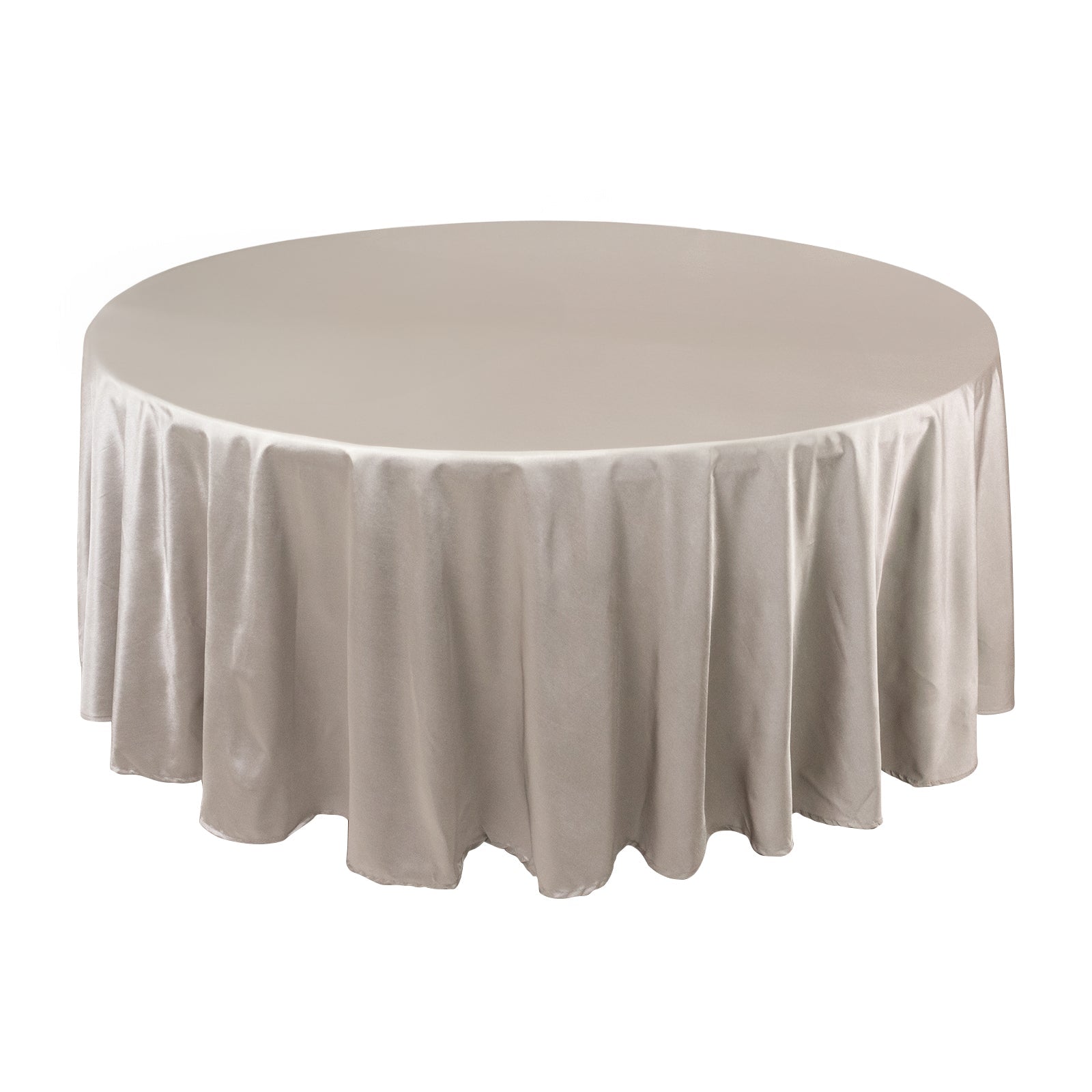 Premium Scuba Round 108" Tablecloth Shimmering Silver - Wrinkle Free & Stain Resistant Table Cover Pro Linens