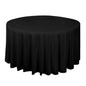 Premium Scuba Round 120" Tablecloth Black - Wrinkle Free & Stain Resistant Seamless Table Cover for Weddings & Events Pro Linens