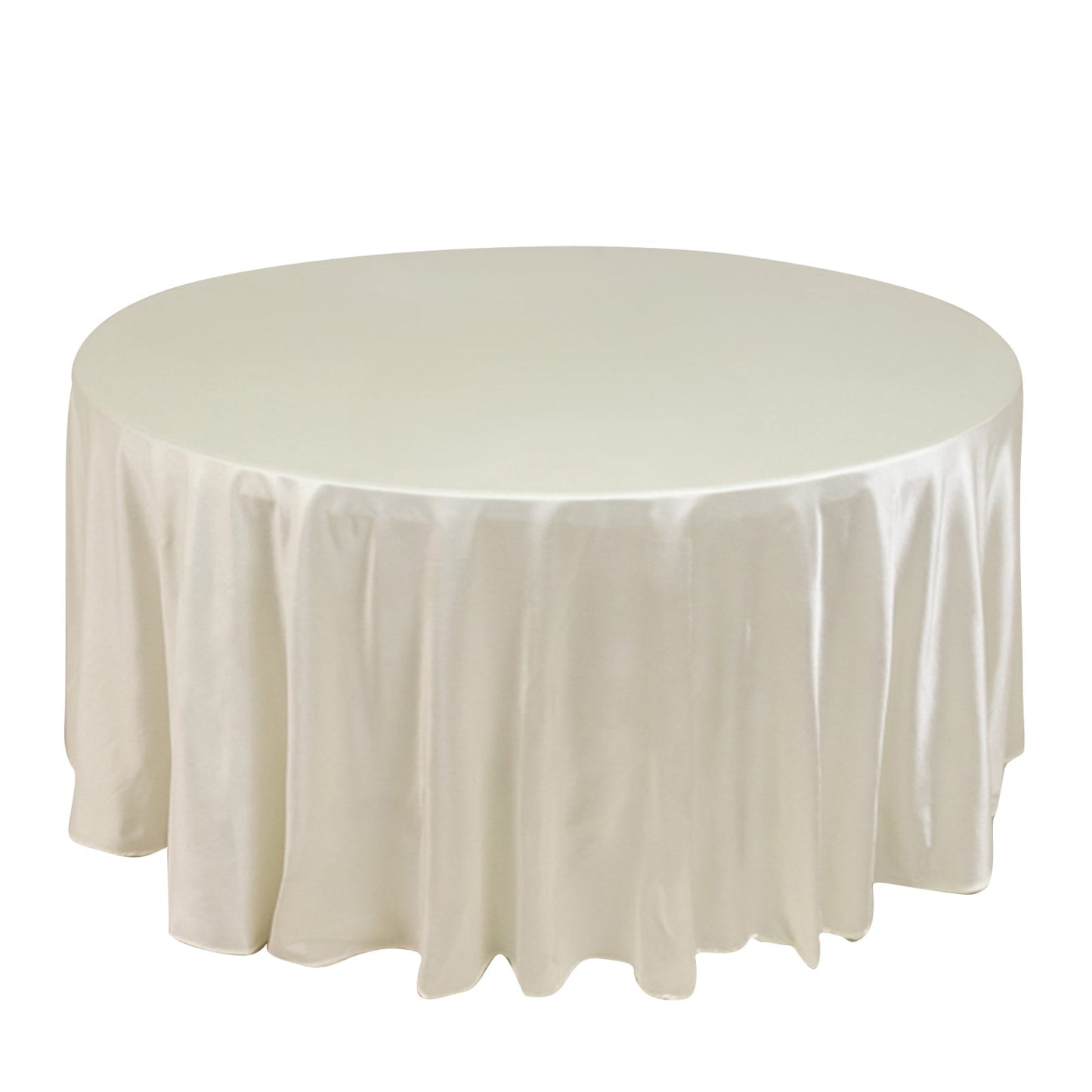 Premium Scuba Round 120" Tablecloth Shimmering Pearl - Wrinkle Free, Stain Resistant & Seamless Table Cover Pro Linens