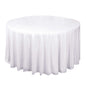 Premium Scuba Round 120" Tablecloth White - Wrinkle Free & Stain Resistant Seamless Table Cover for Weddings & Events Pro Linens