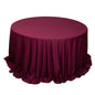 Premium Scuba Round 132" Tablecloth Burgundy - Wrinkle Free & Stain Resistant Seamless Table Cover Pro Linens