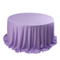 Premium Scuba Round 132" Tablecloth Lavender Lilac - Wrinkle Free & Stain Resistant Seamless Table Cover Pro Linens