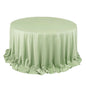 Premium Scuba Round 132" Tablecloth Sage Green - Wrinkle Free & Stain Resistant Seamless Table Cover Pro Linens