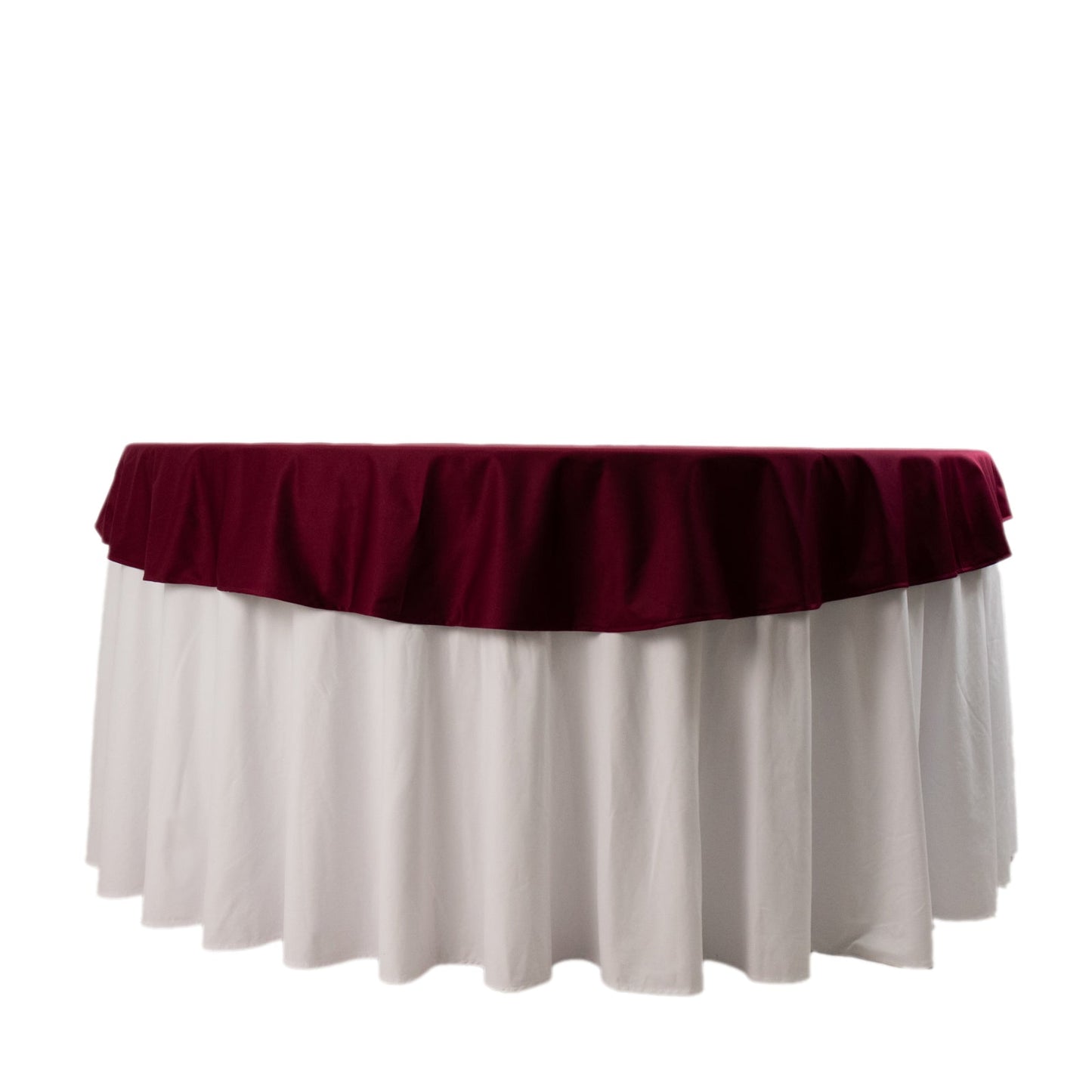 Premium Scuba Round 70" Tablecloth Burgundy - Wrinkle Free & Stain Resistant Table Cover Pro Linens