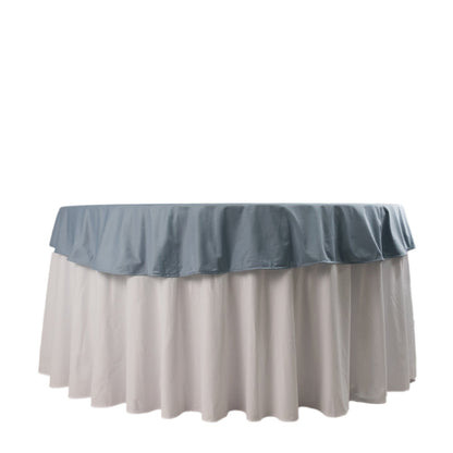 Premium Scuba Round 70" Tablecloth Dusty Blue - Wrinkle Free & Stain Resistant Table Cover Pro Linens