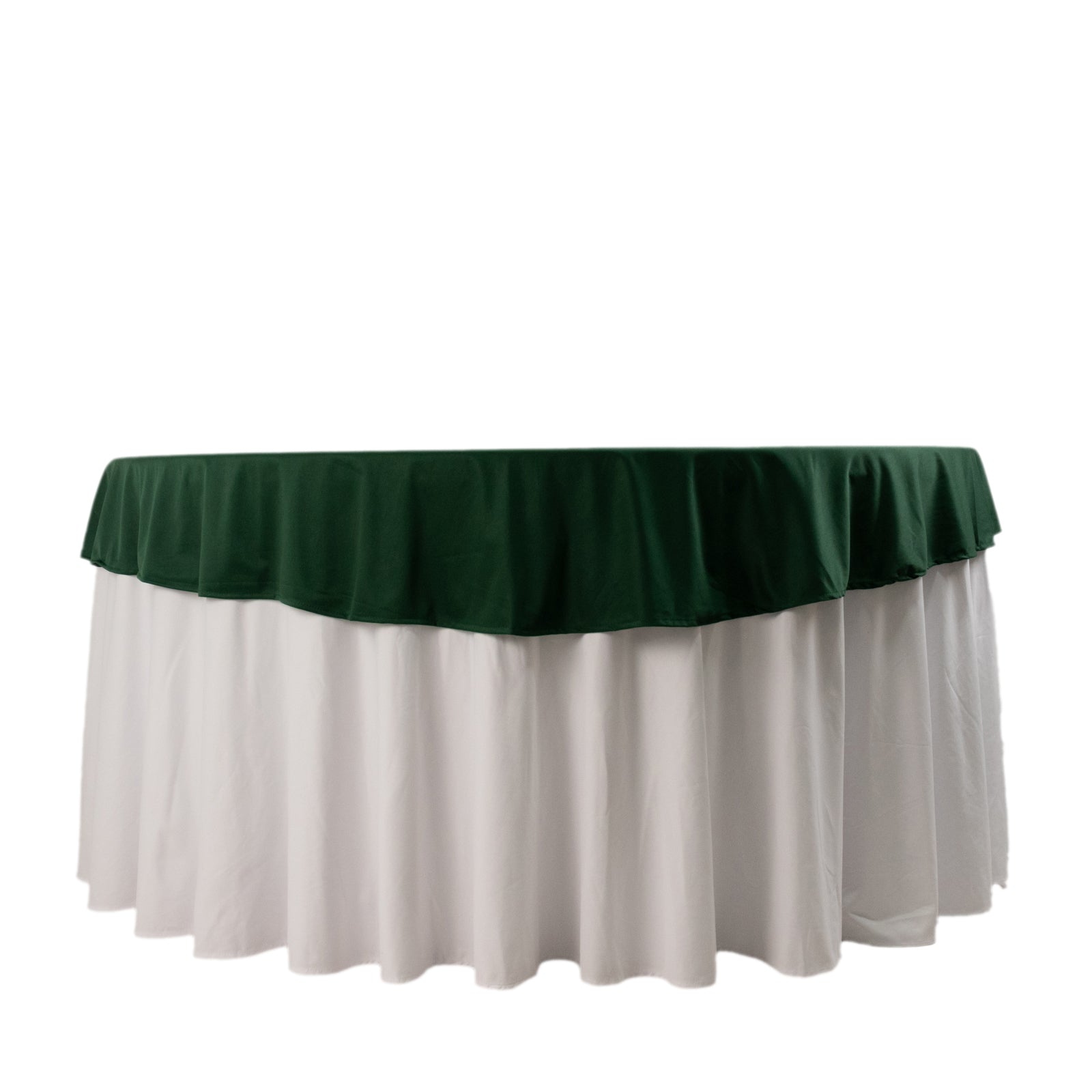 Premium Scuba Round 70" Tablecloth Hunter Emerald Green - Wrinkle Free & Stain Resistant Table Cover Pro Linens