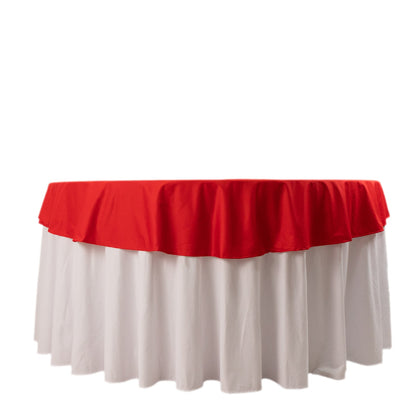 Premium Scuba Round 70" Tablecloth Red - Wrinkle Free & Stain Resistant Table Cover Pro Linens