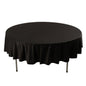 Premium Scuba Round 90" Tablecloth Black - Wrinkle Free & Stain Resistant Table Cover for Weddings and Banquets Pro Linens