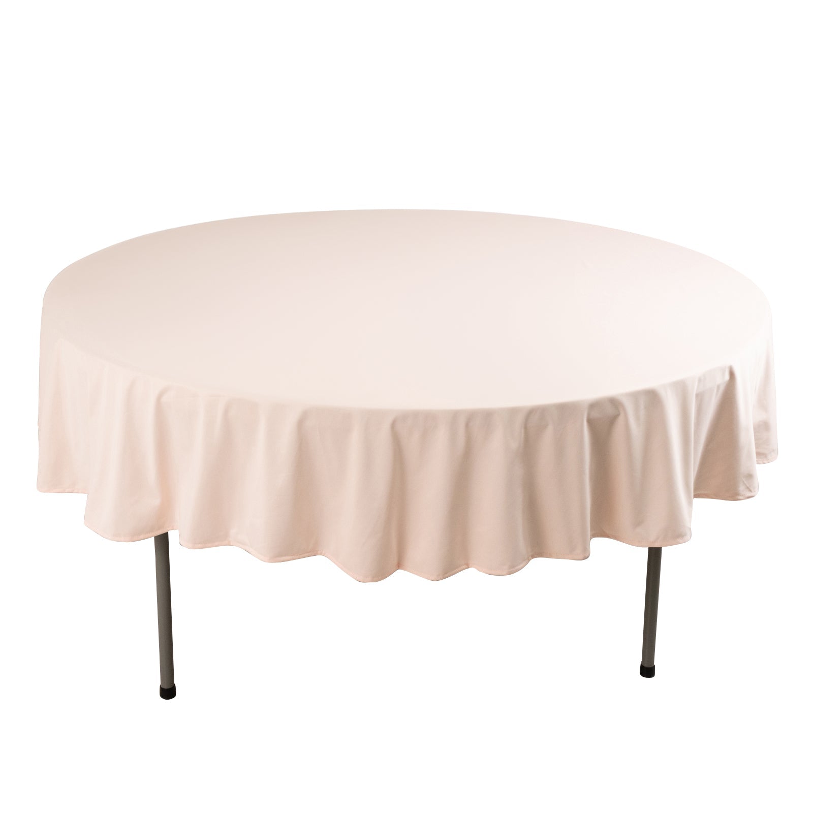 Premium Scuba Round 90" Tablecloth Blush - Wrinkle Free & Stain Resistant Table Cover Pro Linens