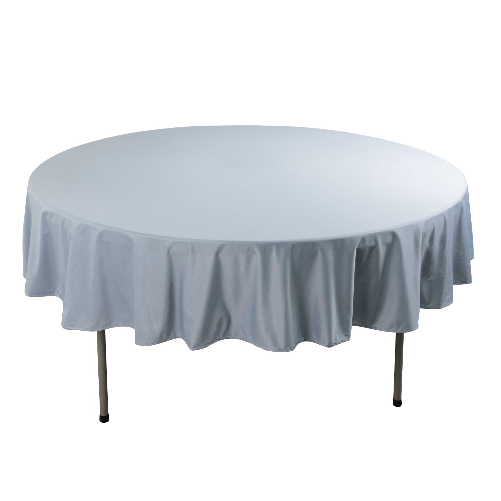 Premium Scuba Round 90" Tablecloth Dusty Blue - Wrinkle Free & Stain Resistant Table Cover Pro Linens