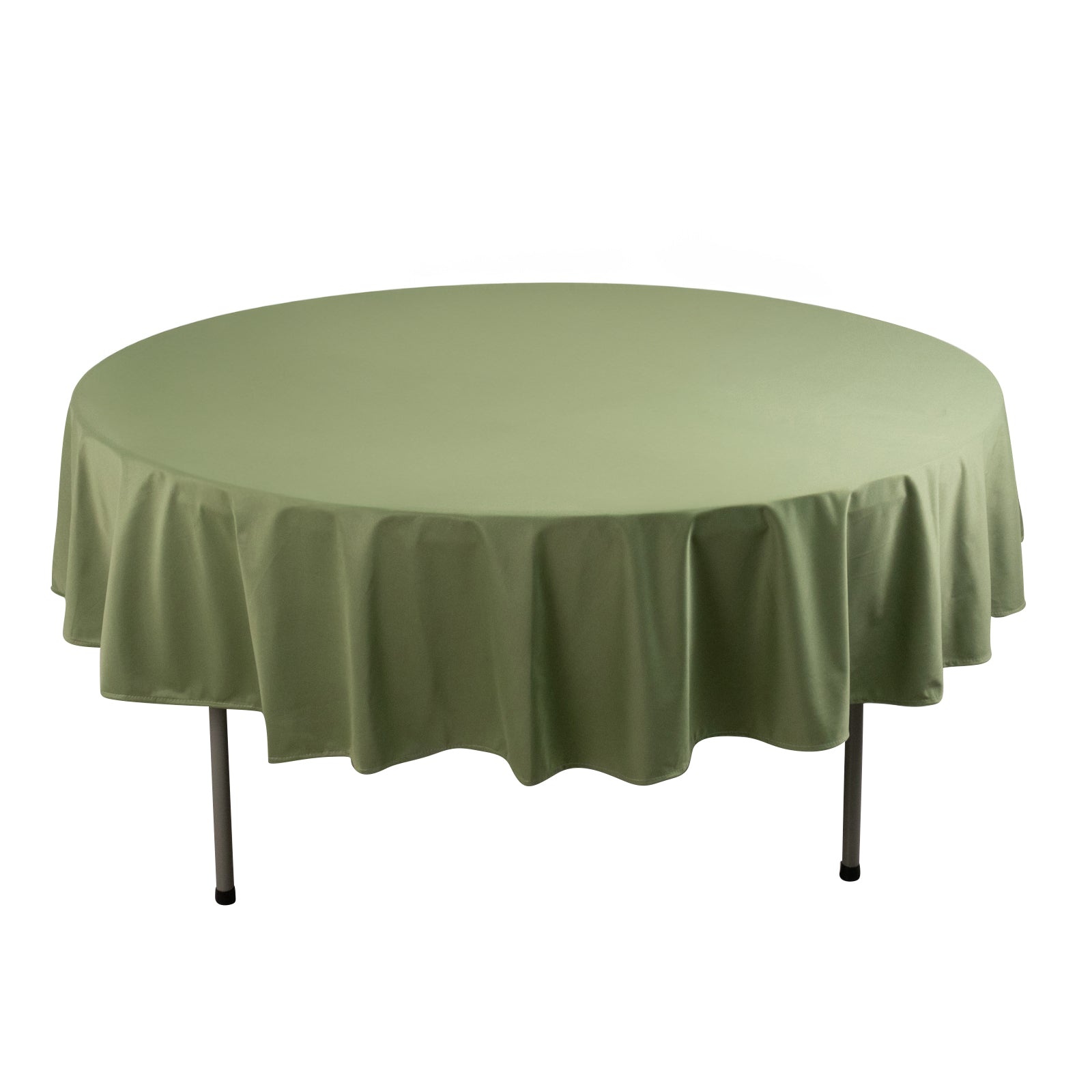 Premium Scuba Round 90" Tablecloth Dusty Sage Green - Wrinkle Free & Stain Resistant Table Cover Pro Linens