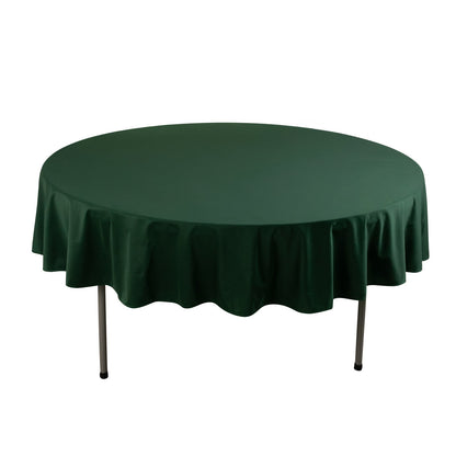 Premium Scuba Round 90" Tablecloth Hunter Emerald Green - Wrinkle Free & Stain Resistant Table Cover Pro Linens