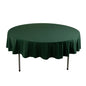 Premium Scuba Round 90" Tablecloth Hunter Emerald Green - Wrinkle Free & Stain Resistant Table Cover Pro Linens