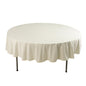 Premium Scuba Round 90" Tablecloth Ivory - Wrinkle Free & Stain Resistant Table Cover Pro Linens