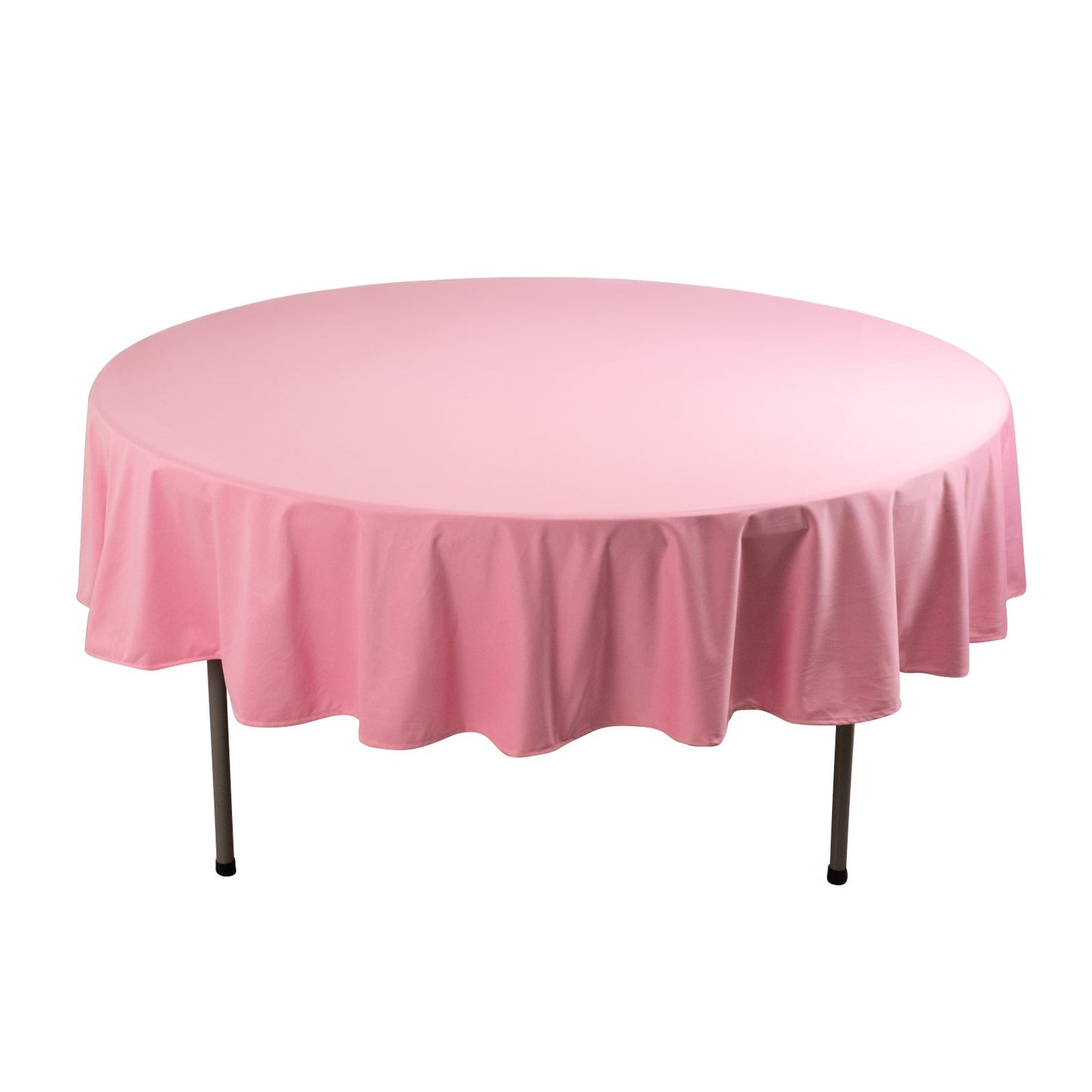 Premium Scuba Round 90" Tablecloth Pink - Wrinkle Free & Stain Resistant Table Cover Pro Linens