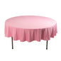 Premium Scuba Round 90" Tablecloth Pink - Wrinkle Free & Stain Resistant Table Cover Pro Linens