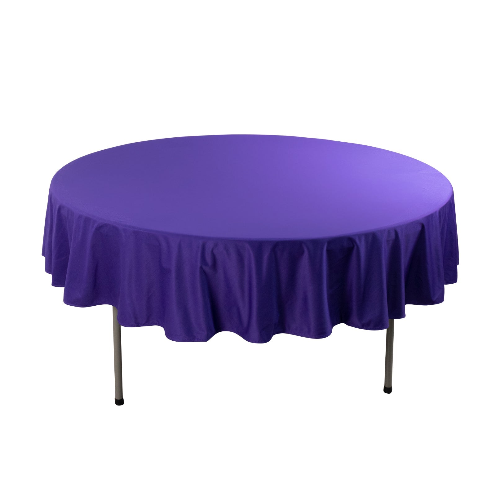 Premium Scuba Round 90" Tablecloth Purple - Wrinkle Free & Stain Resistant Table Cover Pro Linens