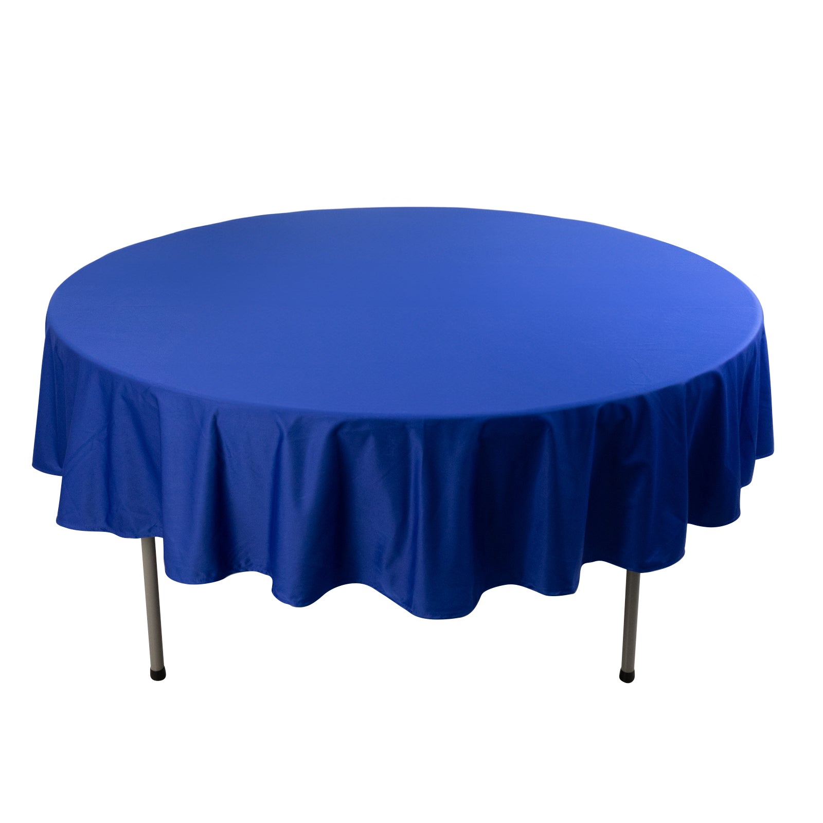 Premium Scuba Round 90" Tablecloth Royal Blue - Wrinkle Free & Stain Resistant Table Cover Pro Linens