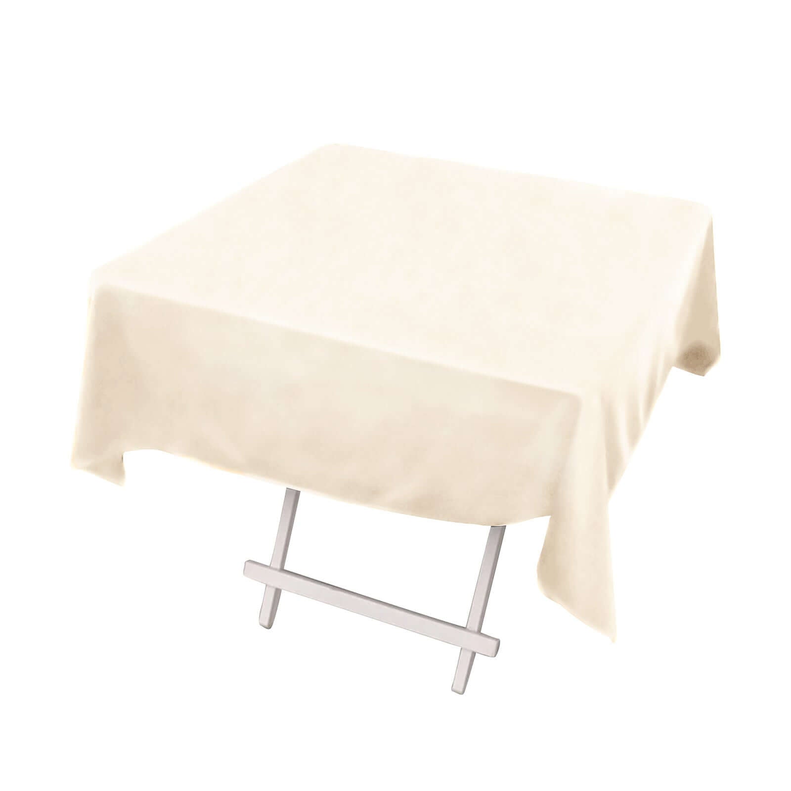 Premium Scuba Square 54"x54" Tablecloth Beige - Wrinkle Free & Stain Resistant Table Cover Pro Linens