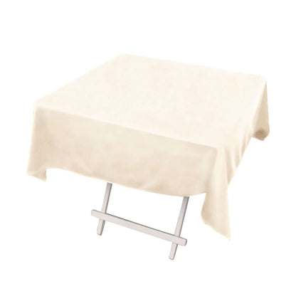 Premium Scuba Square 54"x54" Tablecloth Beige - Wrinkle Free & Stain Resistant Table Cover Pro Linens