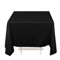 Premium Scuba Square 70"x70" Tablecloth Black - Wrinkle Free & Stain Resistant Table Cover Pro Linens