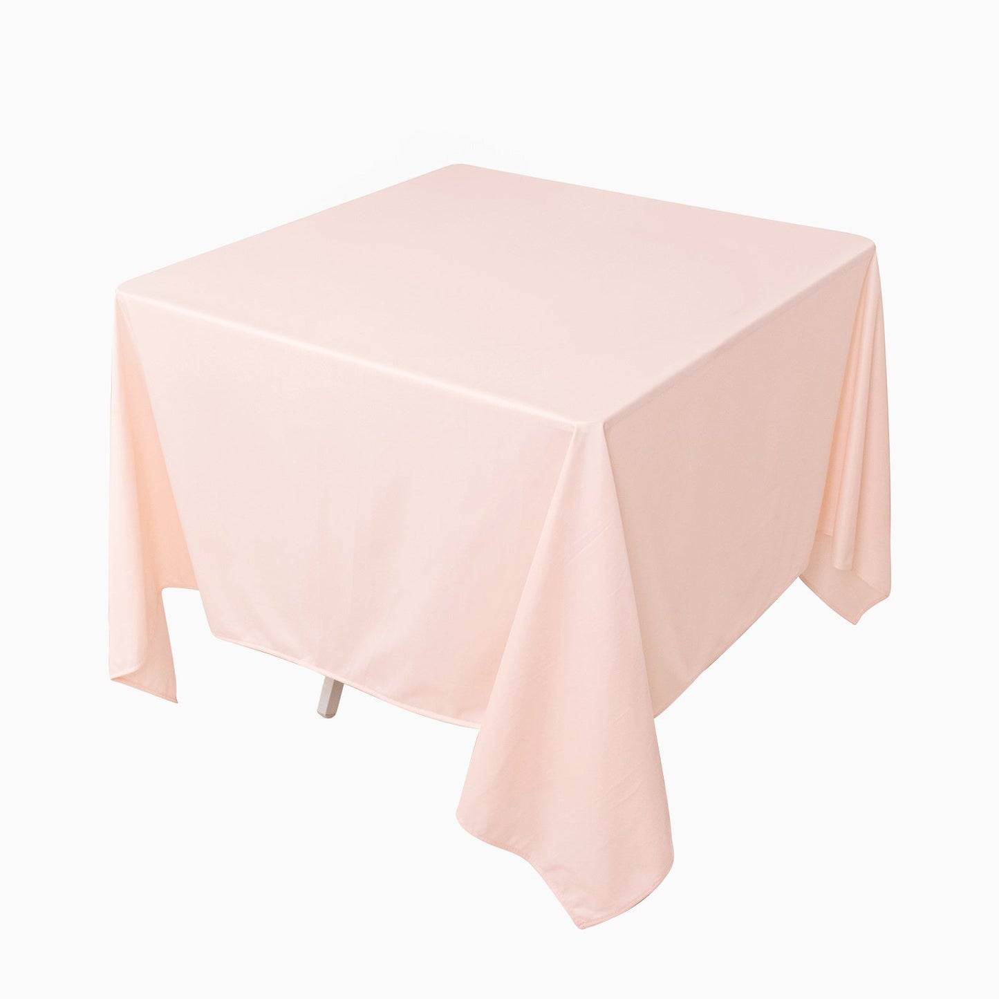 Premium Scuba Square 70"x70" Tablecloth Blush - Wrinkle Free & Stain Resistant Table Cover Pro Linens