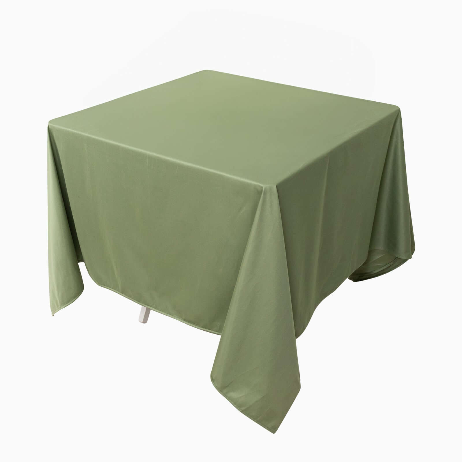 Premium Scuba Square 70"x70" Tablecloth Dusty Sage Green - Wrinkle Free & Stain Resistant Table Cover Pro Linens