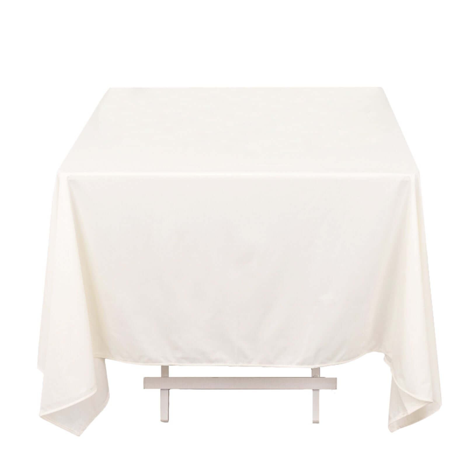 Premium Scuba Square 70"x70" Tablecloth Ivory - Wrinkle Free & Stain Resistant Table Cover Pro Linens