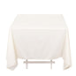 Premium Scuba Square 70"x70" Tablecloth Ivory - Wrinkle Free & Stain Resistant Table Cover Pro Linens