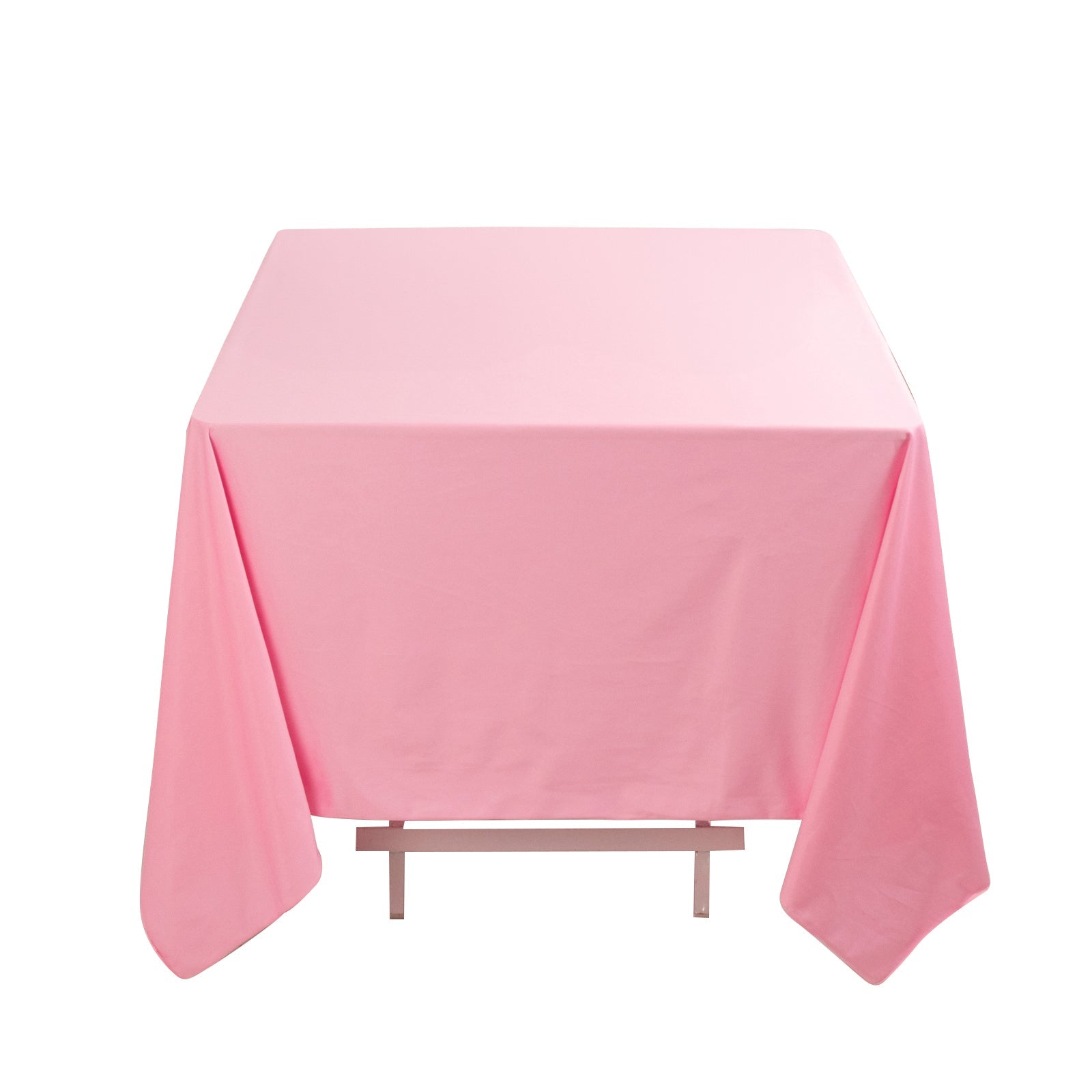 Premium Scuba Square 70"x70" Tablecloth Pink - Wrinkle Free & Stain Resistant Table Cover Pro Linens