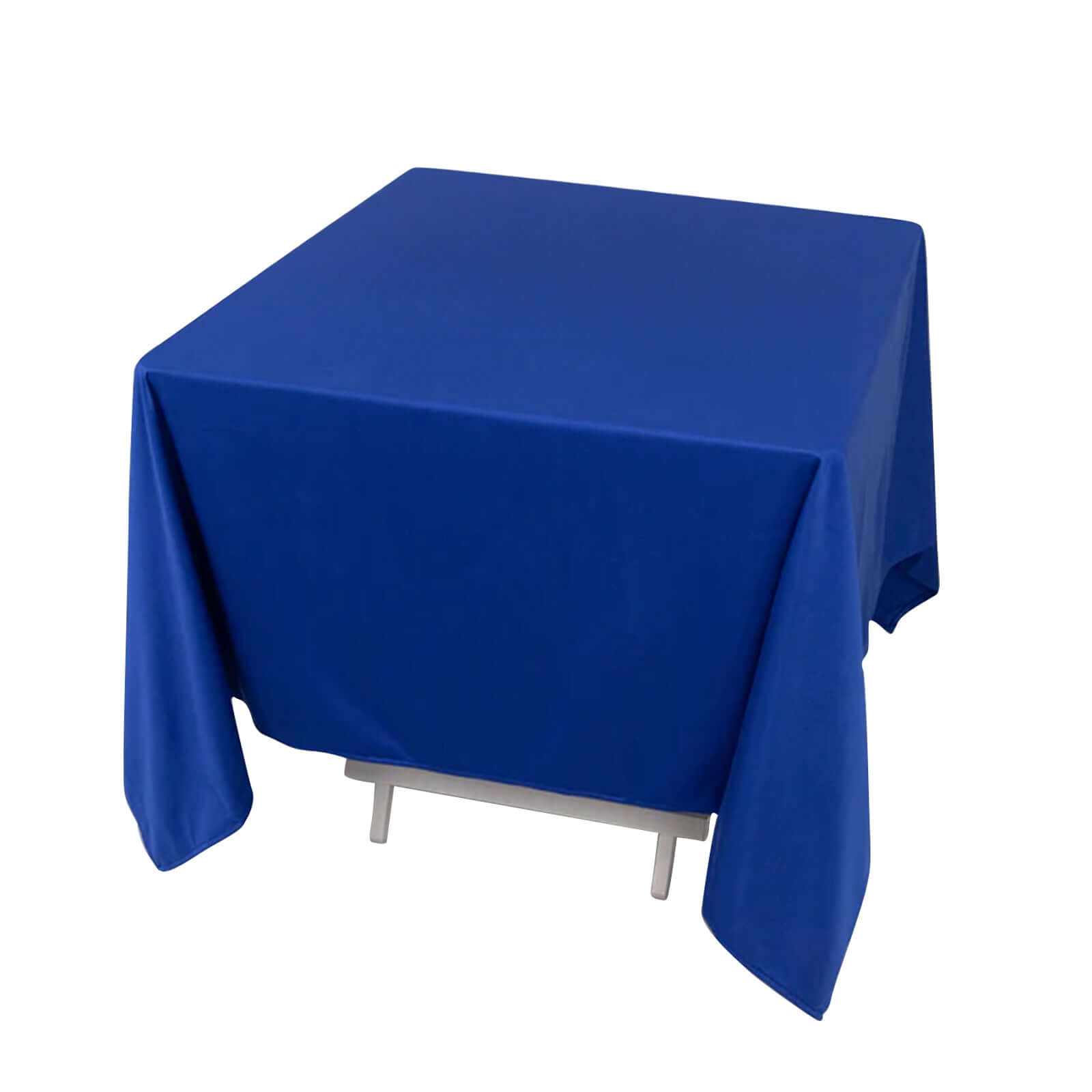 Premium Scuba Square 70"x70" Tablecloth Royal Blue - Wrinkle Free & Stain Resistant Table Cover Pro Linens