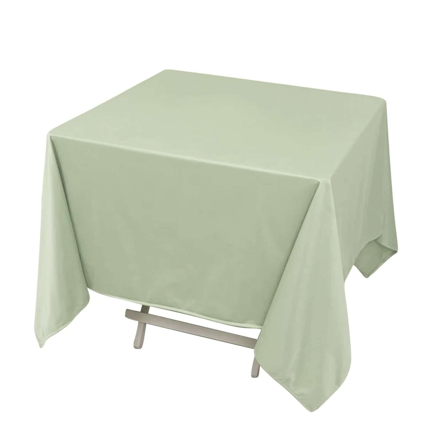 Premium Scuba Square 70"x70" Tablecloth Sage Green - Wrinkle Free & Stain Resistant Table Cover Pro Linens