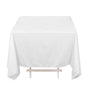 Premium Scuba Square 70"x70" Tablecloth White - Wrinkle Free & Stain Resistant Table Cover for Weddings and Banquets Pro Linens