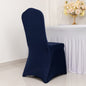 Premium Spandex Chair Cover with Foot Pockets for Banquet Chairs Navy Blue - Stretch 220GSM Fitted Slipcover Pro Linens