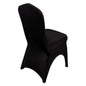 Premium Stretch Spandex Chair Cover for Banquet Chairs Black - Durable Fitted 160GSM Fabric with 3-Way Open Arch & Foot Pockets Pro Linens