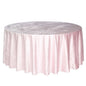 Premium Velvet 120" Round Tablecloth Blush - Reusable Soft & Seamless Table Cover Pro Linens